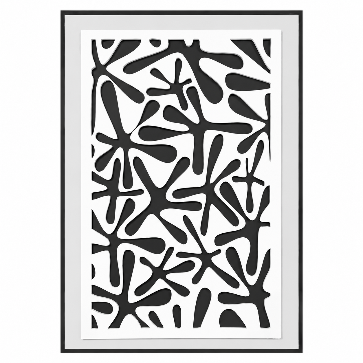 لوحة فنية كبيرة بإطار أسود مقاس 100 × 150 سم