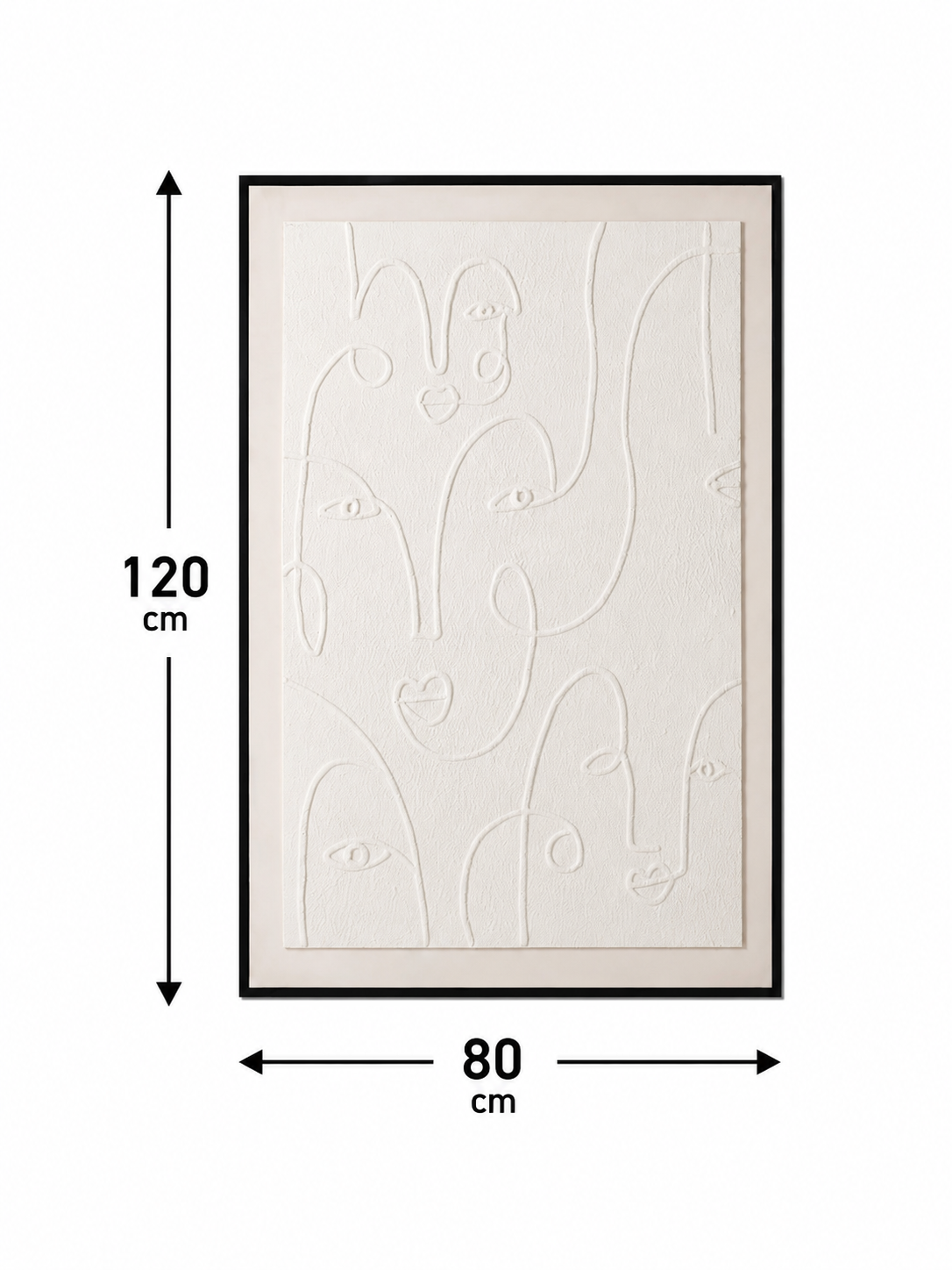 لوحة ديكور بإطار أسود مقاس 120 × 80 سم