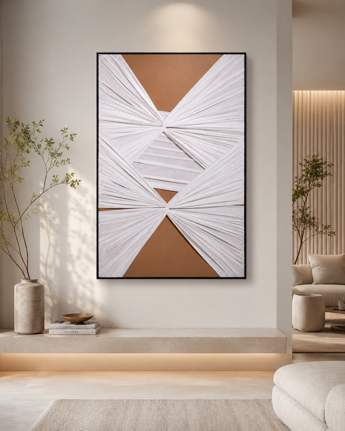 لوحة ديكور بإطار أسود مقاس 100 × 150 سم