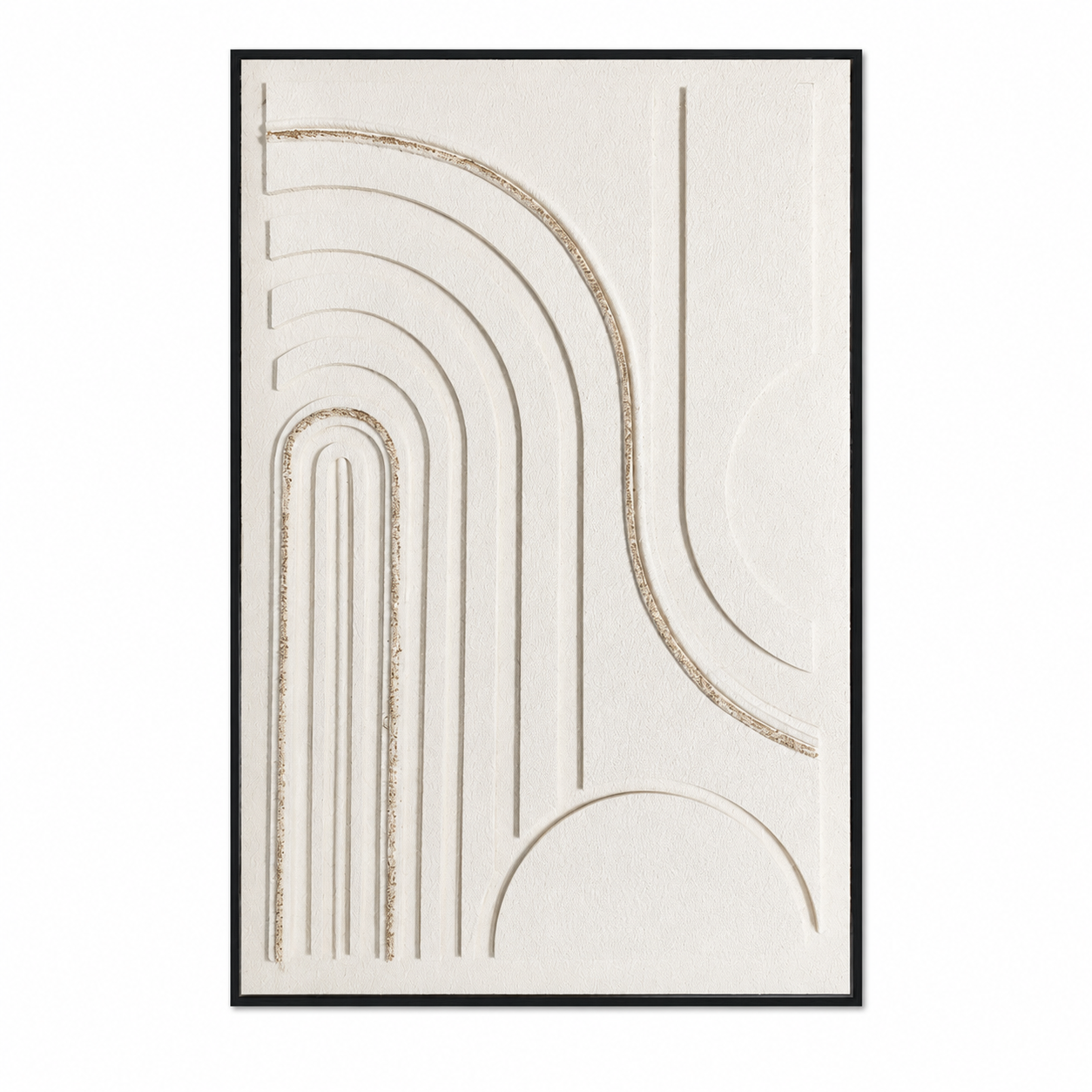 لوحة حائط عصرية بإطار أسود مقاس 100 × 150 سم