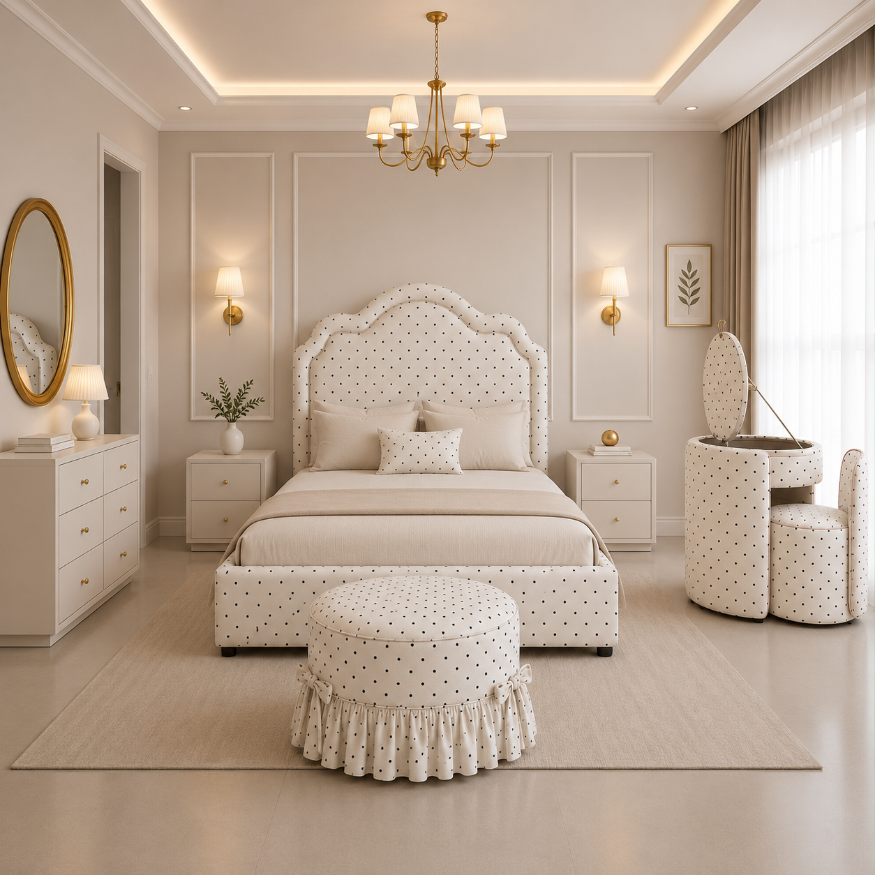 سرير هيدبورد طقم غرفه نوم