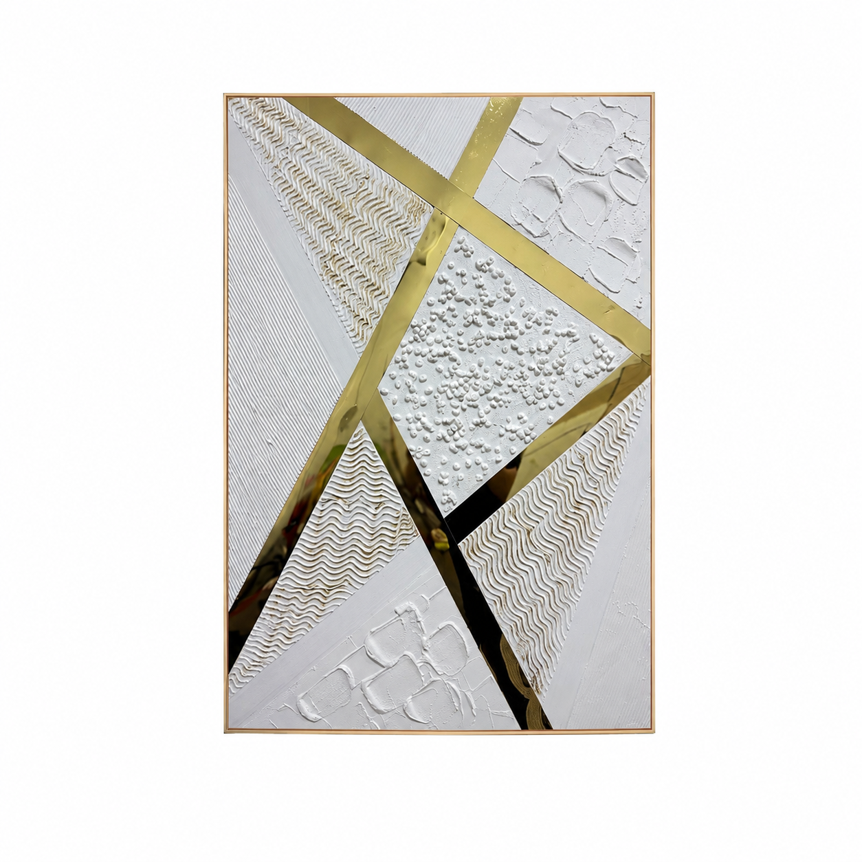 لوحة ديكور راقية بإطار ذهبي مقاس 80 × 120 سم