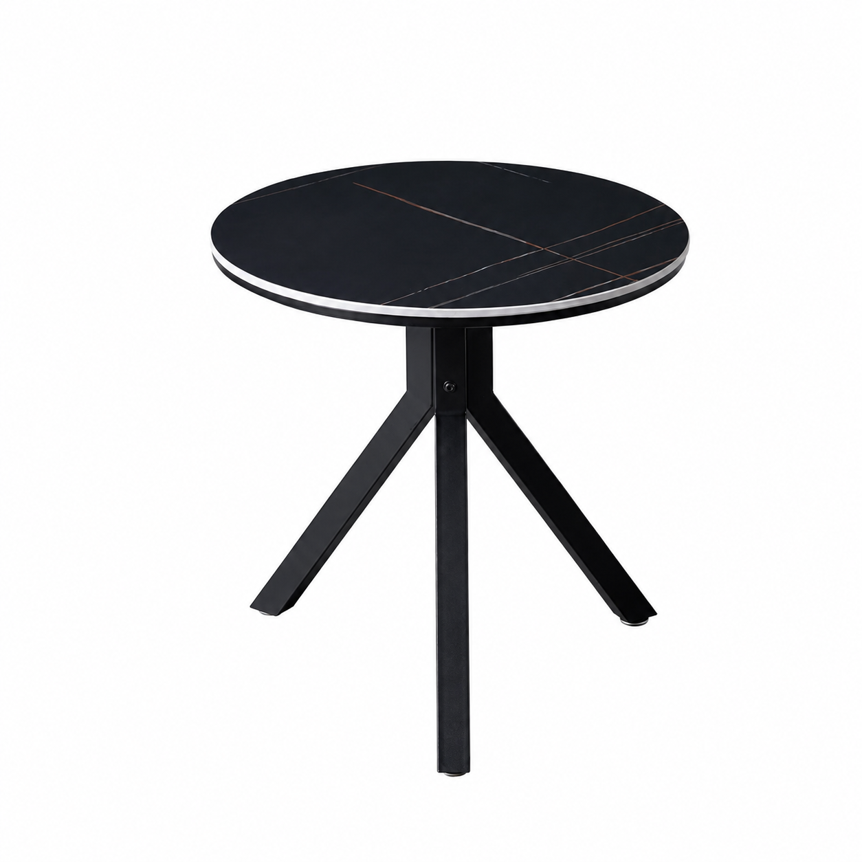 طاولة ضيافة دائرية مقاس 70 × 70 سم باللون الأسود
