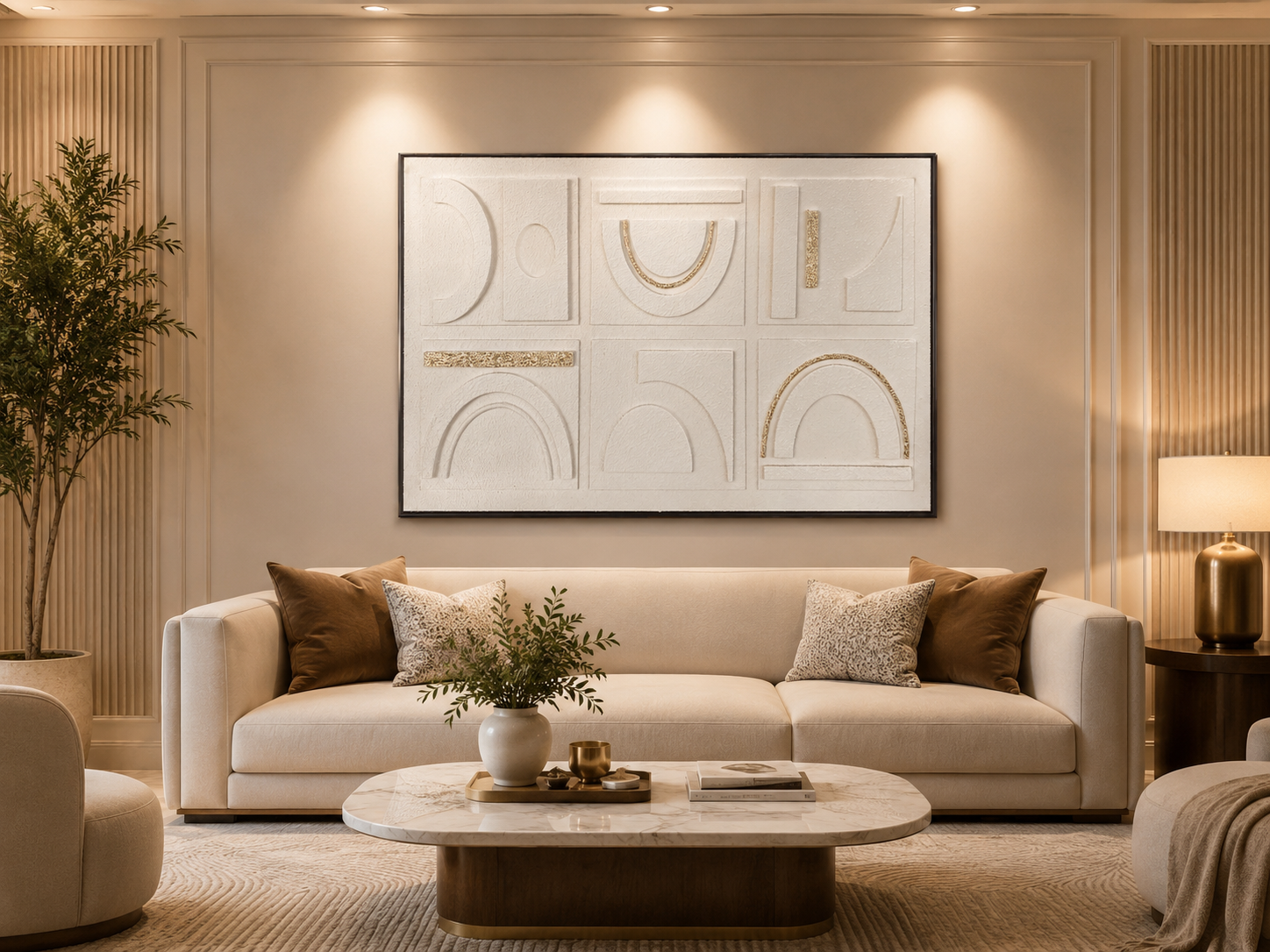 لوحة حائط فنية بإطار أسود مقاس 100 × 150 سم