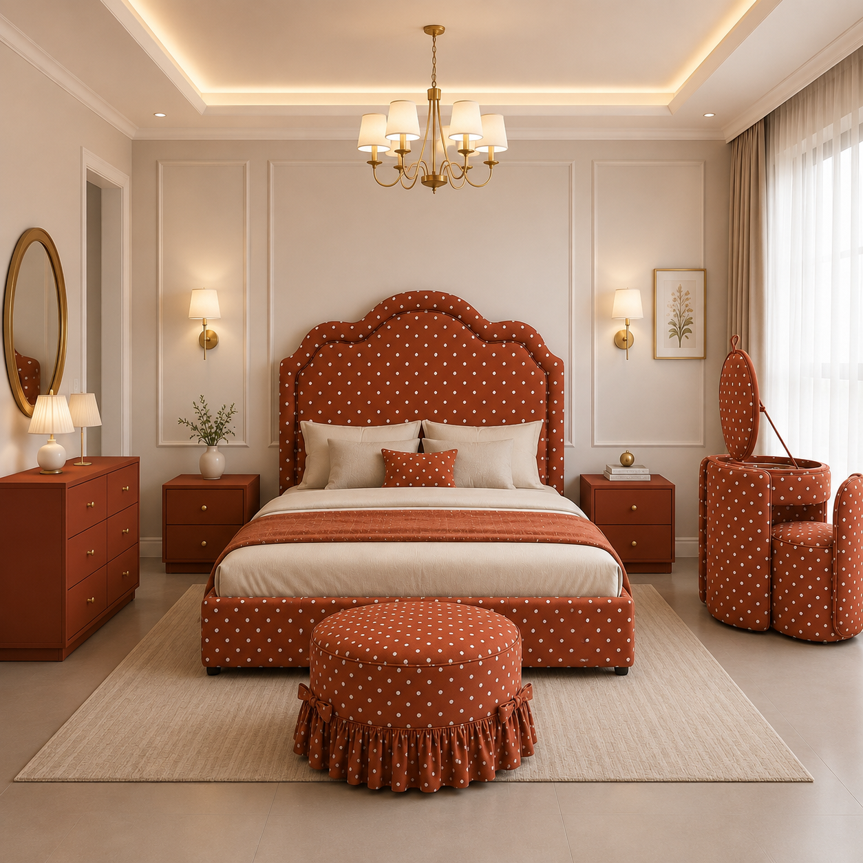 سرير هيدبورد طقم غرفه نوم