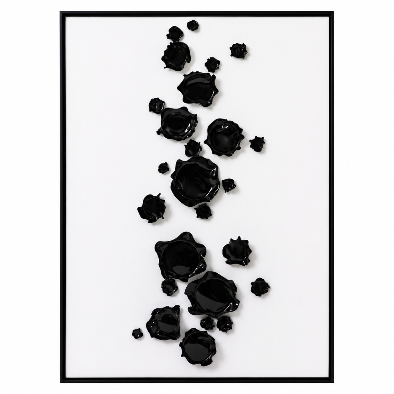 لوحة فنية للحائط بإطار أسود مقاس 100 × 150 سم