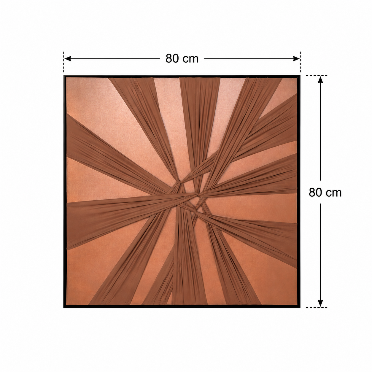 لوحة فنية مربعة بإطار أسود مقاس 80 × 80 سم