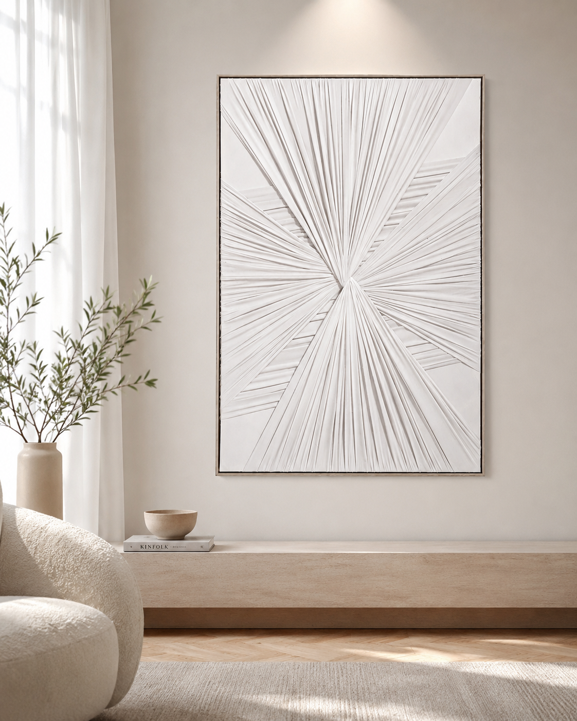 لوحة ديكور بإطار ذهبي مقاس 100 × 150 سم