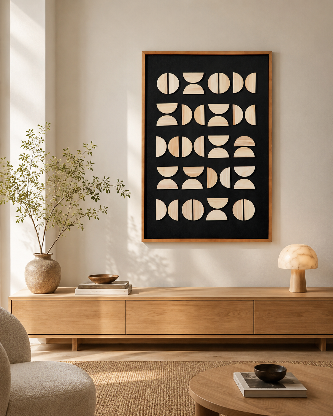 لوحة حائط راقية بإطار أسود مقاس 120 × 80 سم