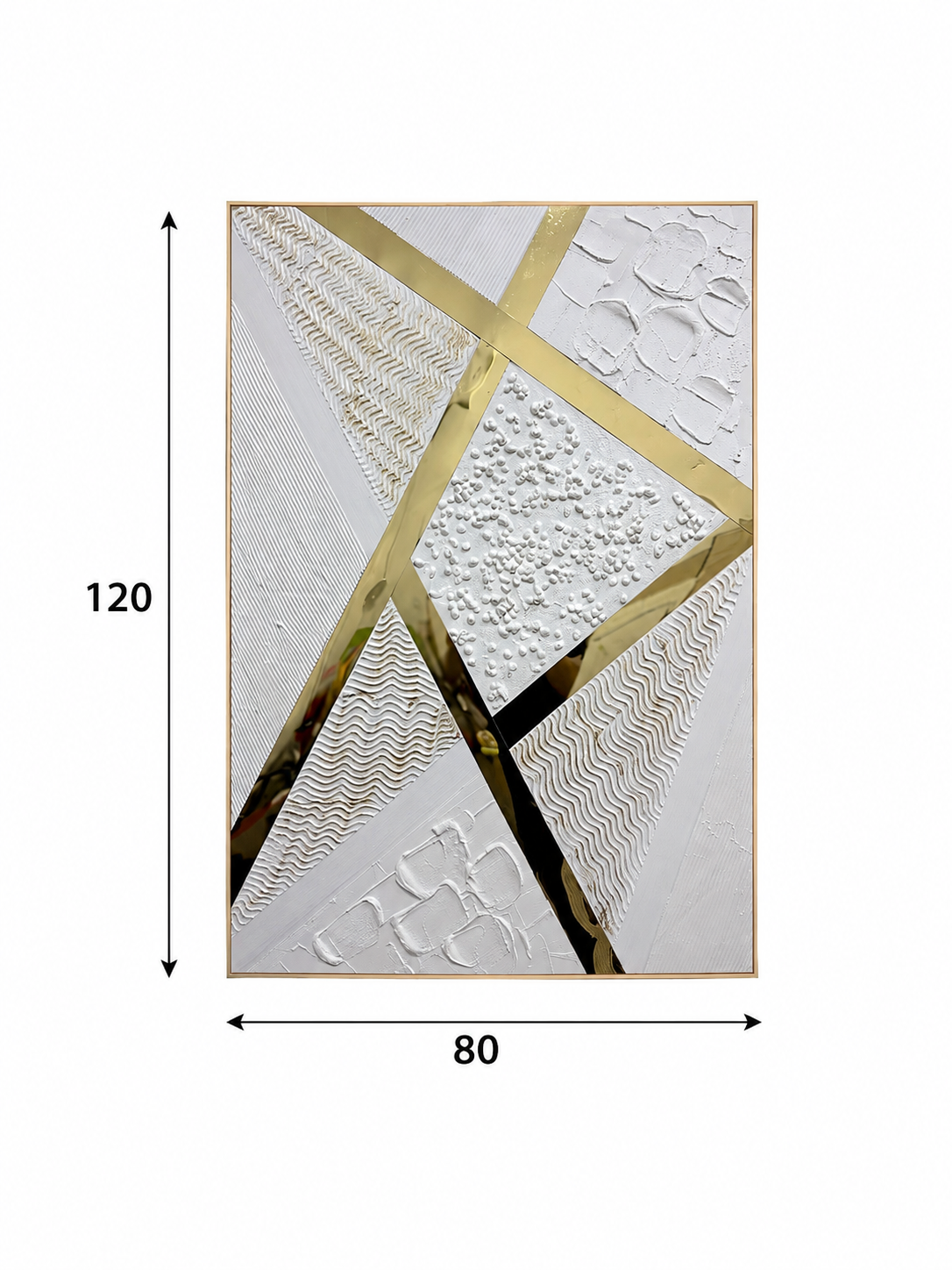 لوحة ديكور راقية بإطار ذهبي مقاس 80 × 120 سم