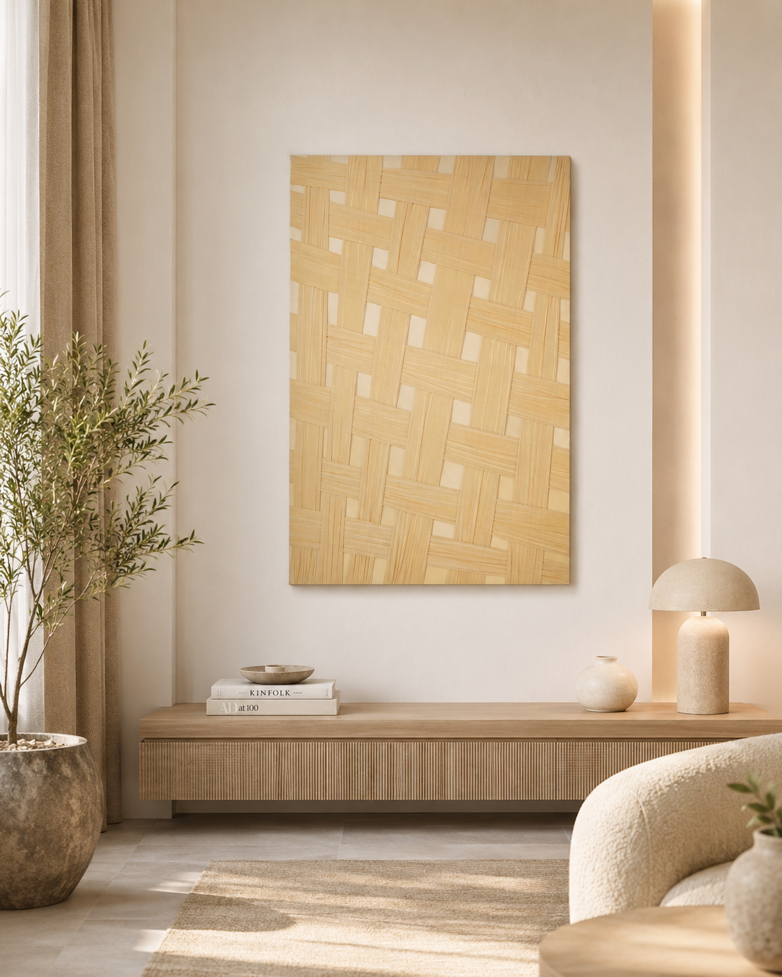 لوحة فنية كبيرة بدون إطار مقاس 150 × 100 سم