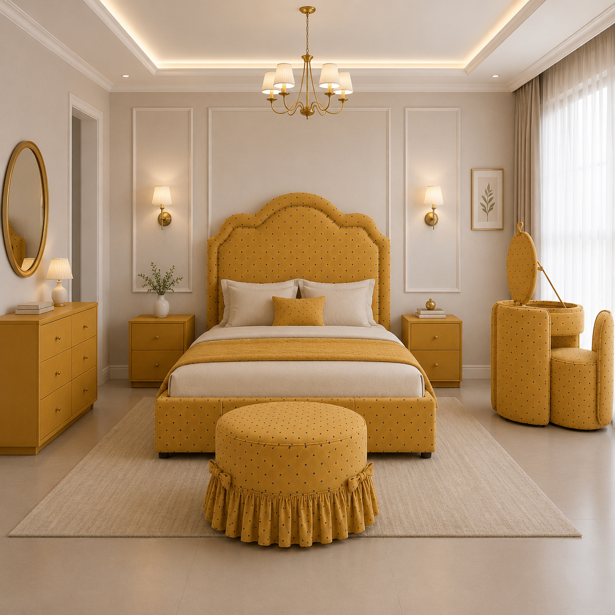 سرير هيدبورد طقم غرفه نوم