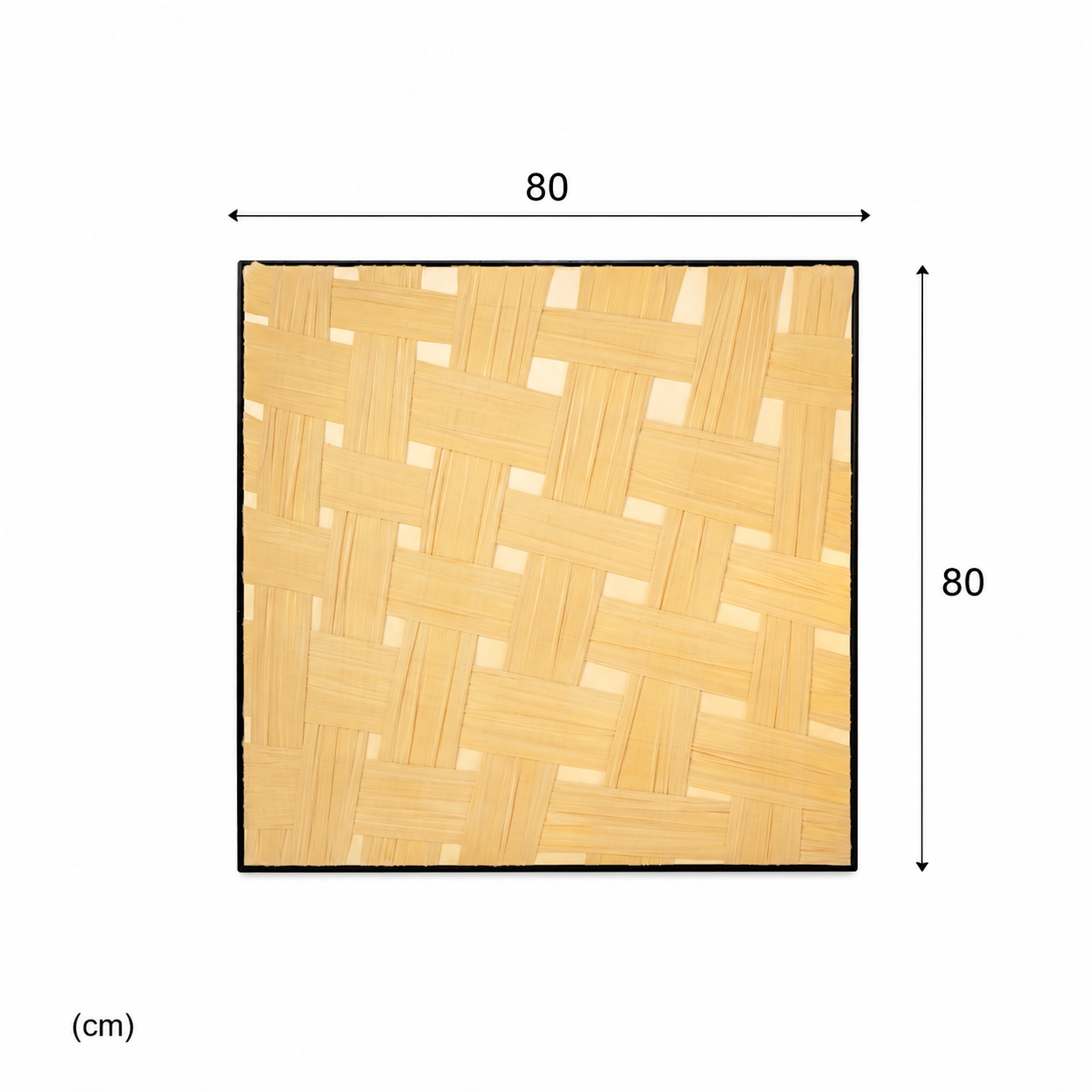 لوحة حائط مربعة بإطار أسود مقاس 80 × 80 سم