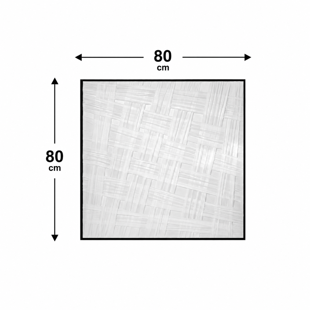 لوحة ديكور مربعة بإطار أسود مقاس 80 × 80 سم