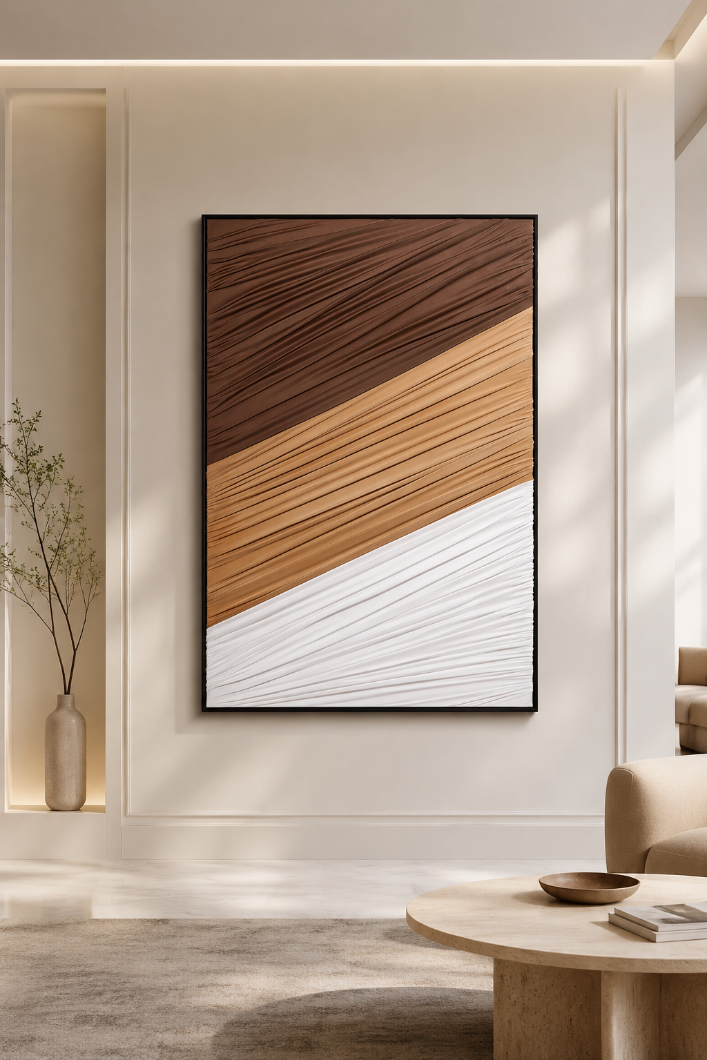 لوحة حائط بإطار أسود مقاس 80 × 120 سم