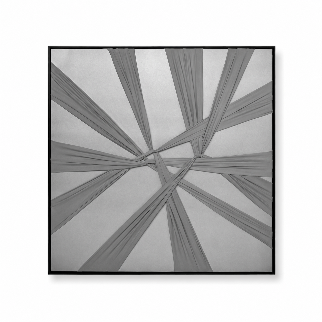 لوحة حائط مربعة بإطار أسود مقاس 80 × 80 سم