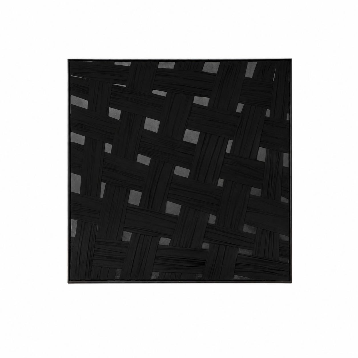 لوحة فنية للحائط بإطار أسود مقاس 100 × 100 سم