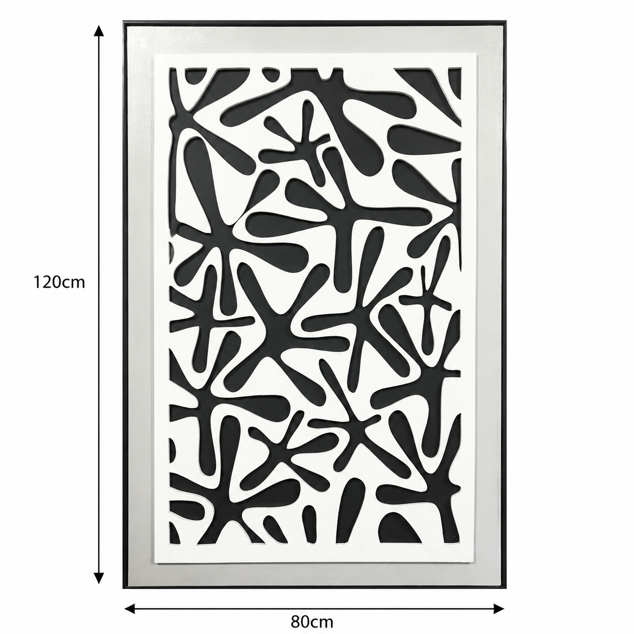 لوحة ديكور بإطار أسود مقاس 120 × 80 سم