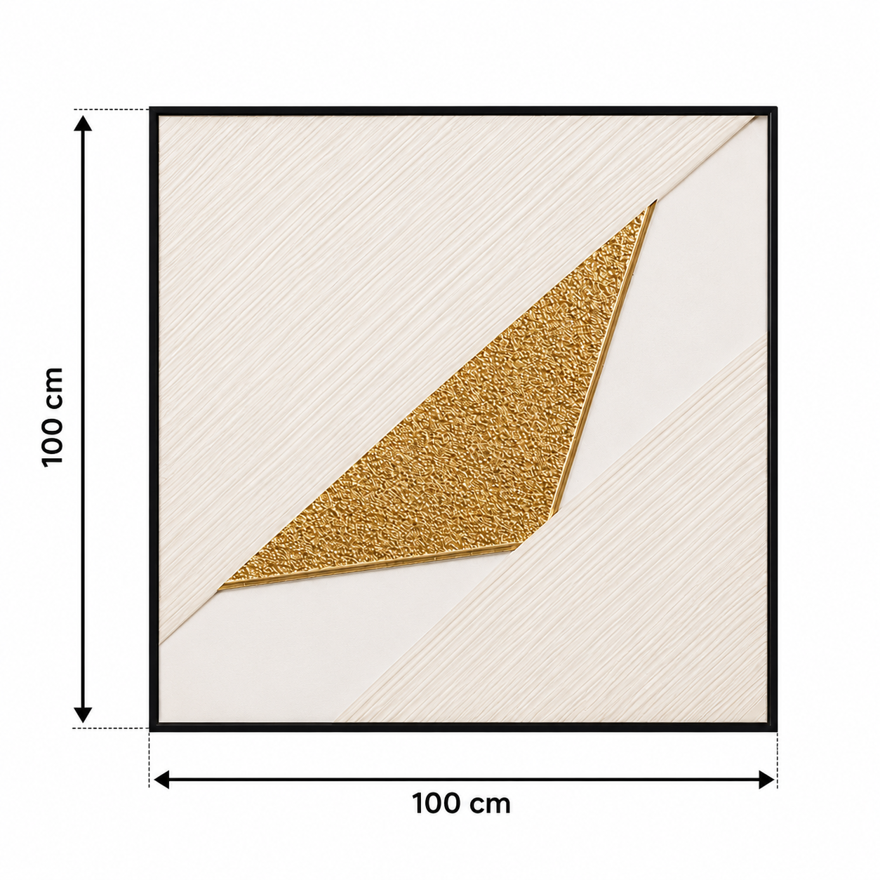 لوحة حائط مربعة بإطار أسود مقاس 100 × 100 سم