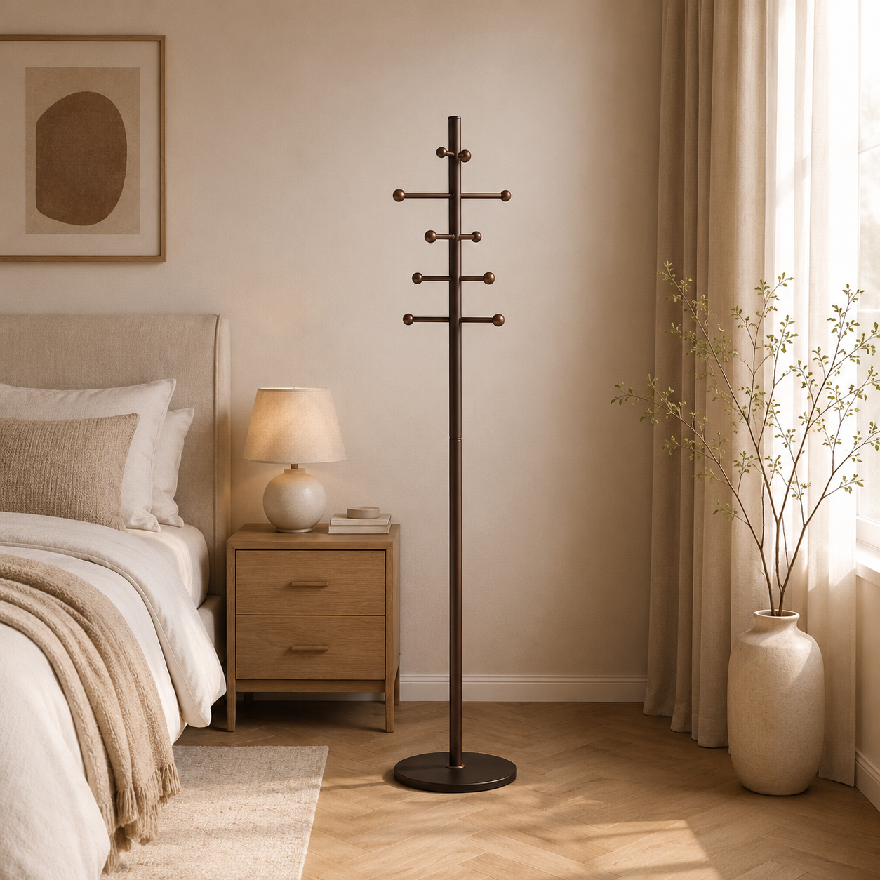 علاقة ملابس باللون كوفىمقاس 190× 36 سم