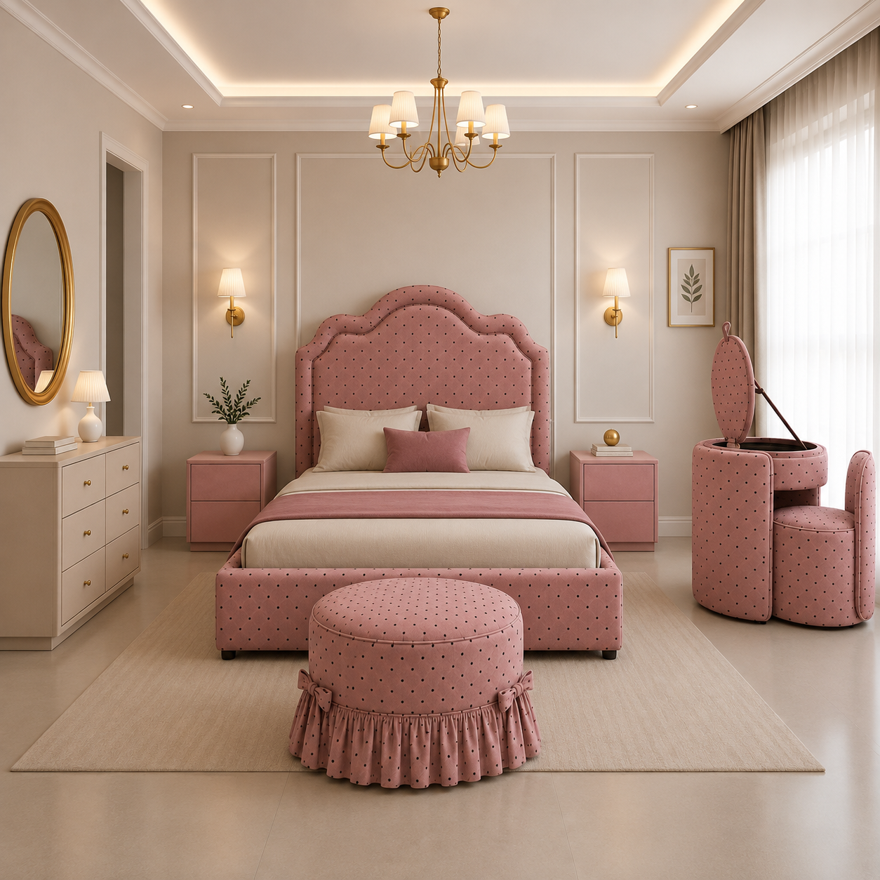 سرير هيدبورد طقم غرفه نوم