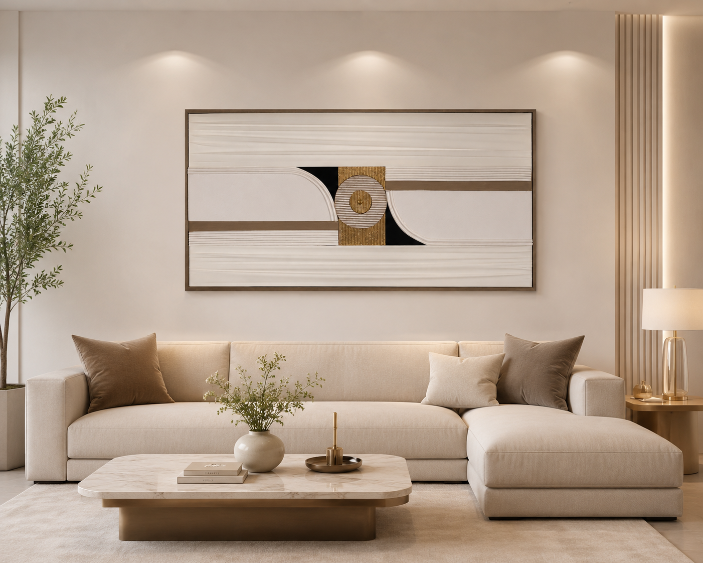 لوحة حائط بإطار خشبي مقاس 70 × 140 سم