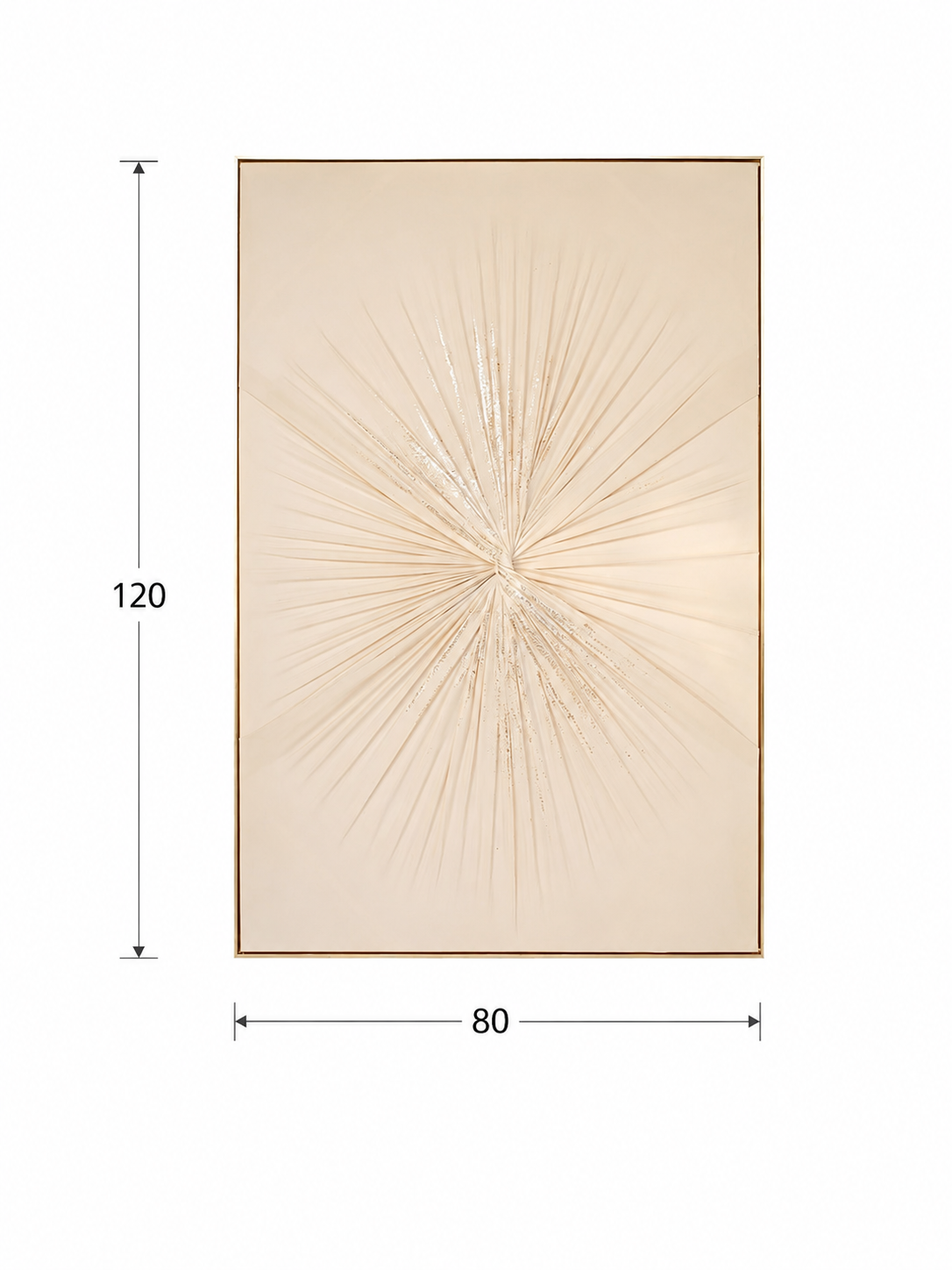 لوحة حائط بإطار ذهبي مقاس 80 × 120 سم