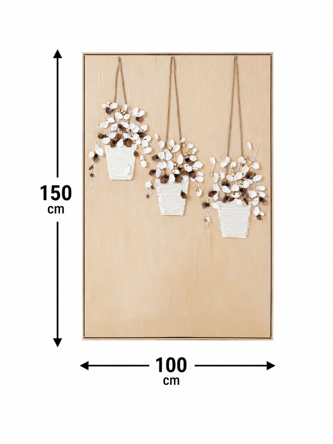 لوحة حائط بإطار ذهبي مقاس 100 × 150 سم
