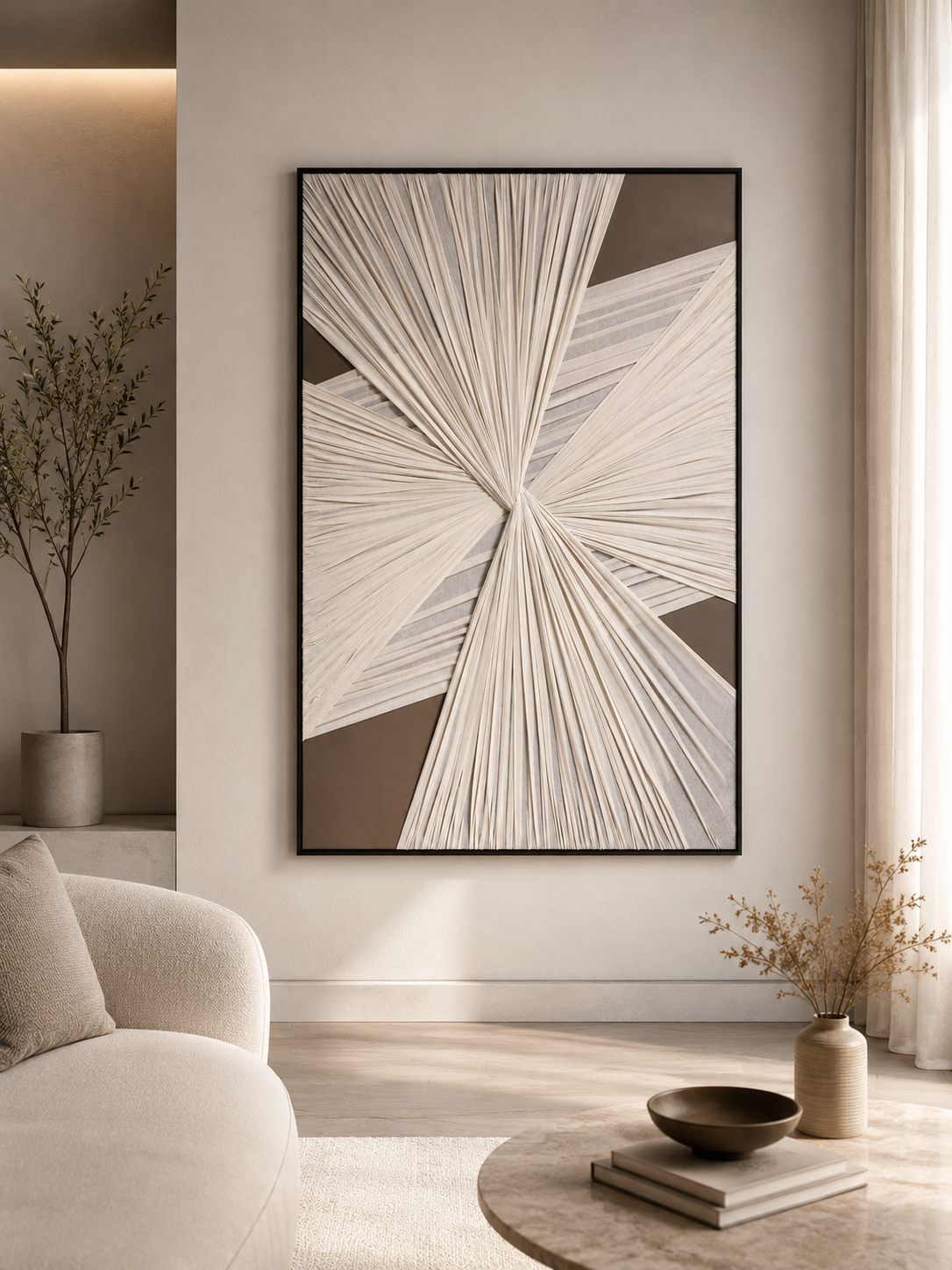 لوحة حائط كبيرة بإطار أسود مقاس 100 × 150 سم