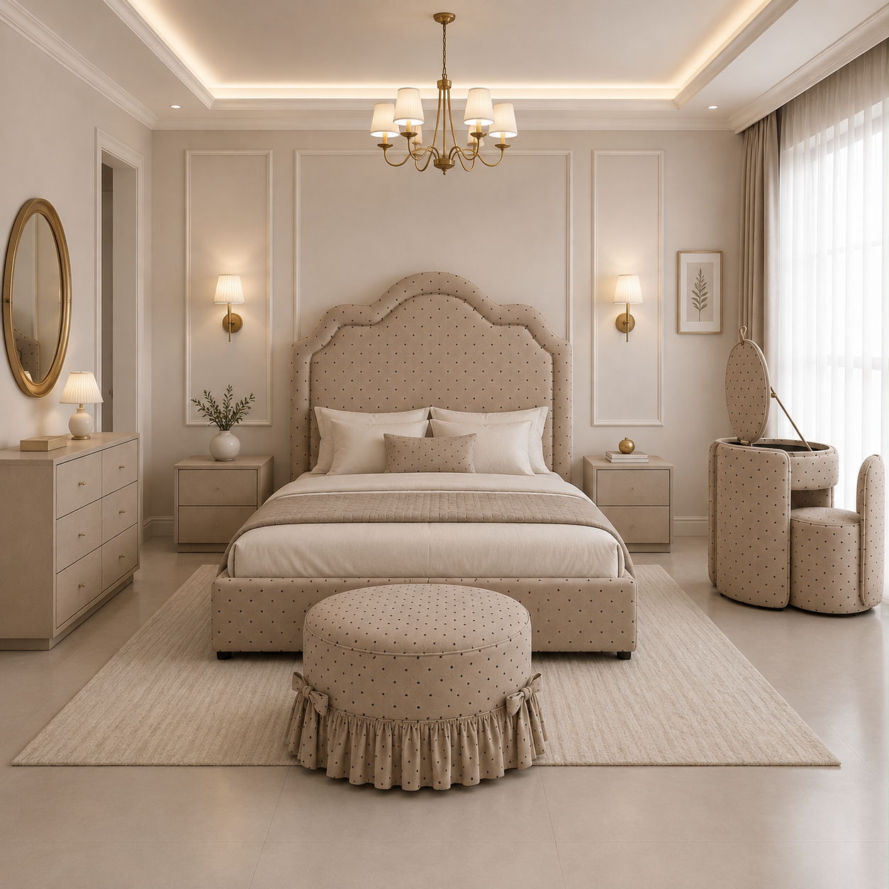 سرير هيدبورد طقم غرفه نوم