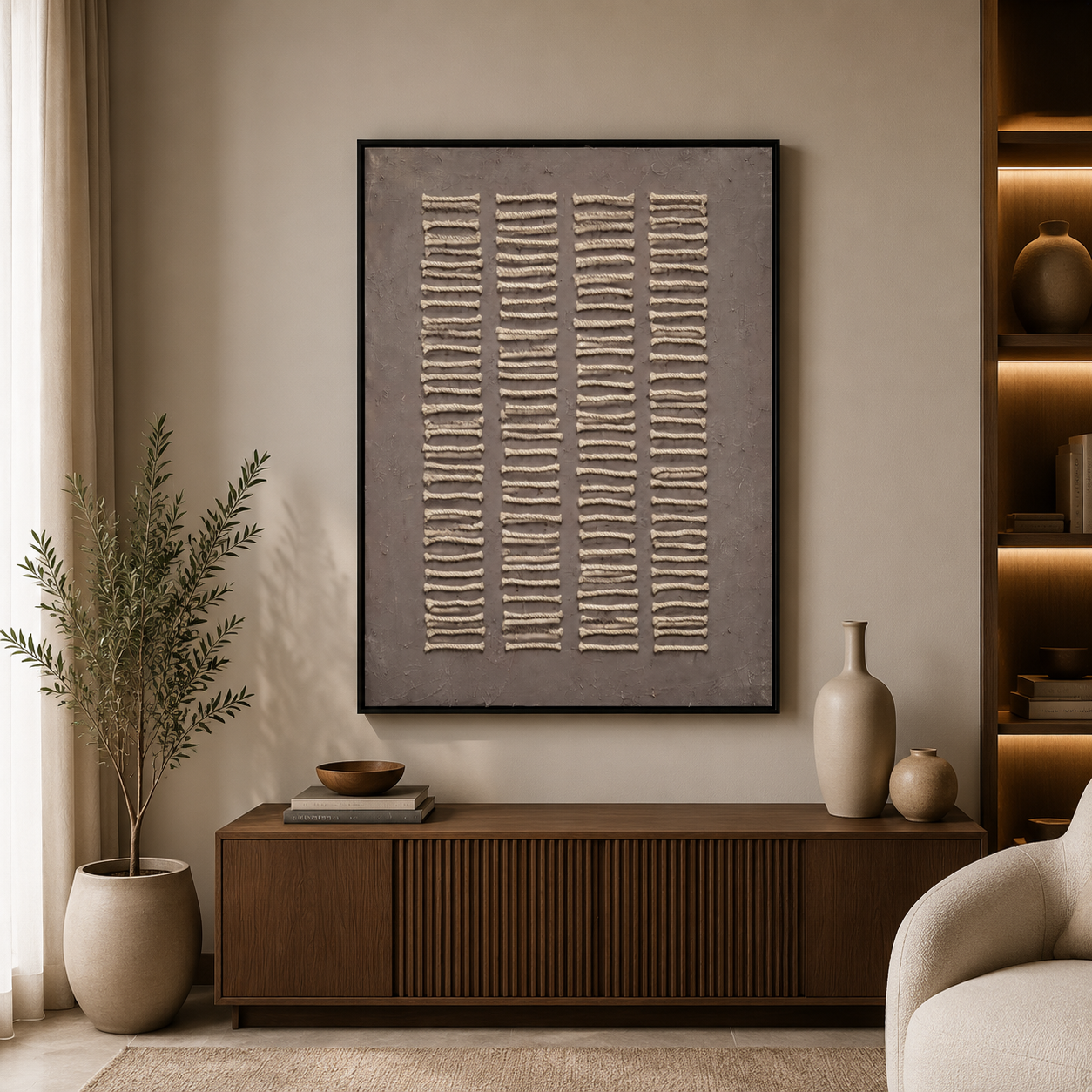 لوحة حائط بإطار أسود مقاس 120 × 80 سم