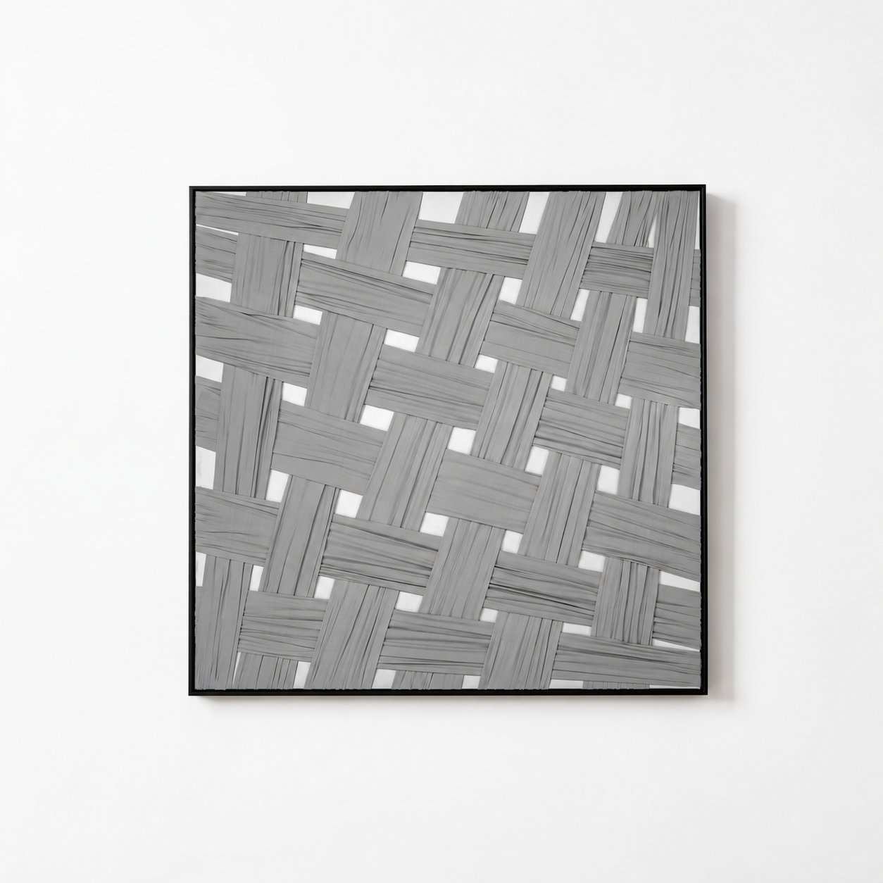 لوحة ديكور مربعة بإطار أسود مقاس 80 × 80 سم