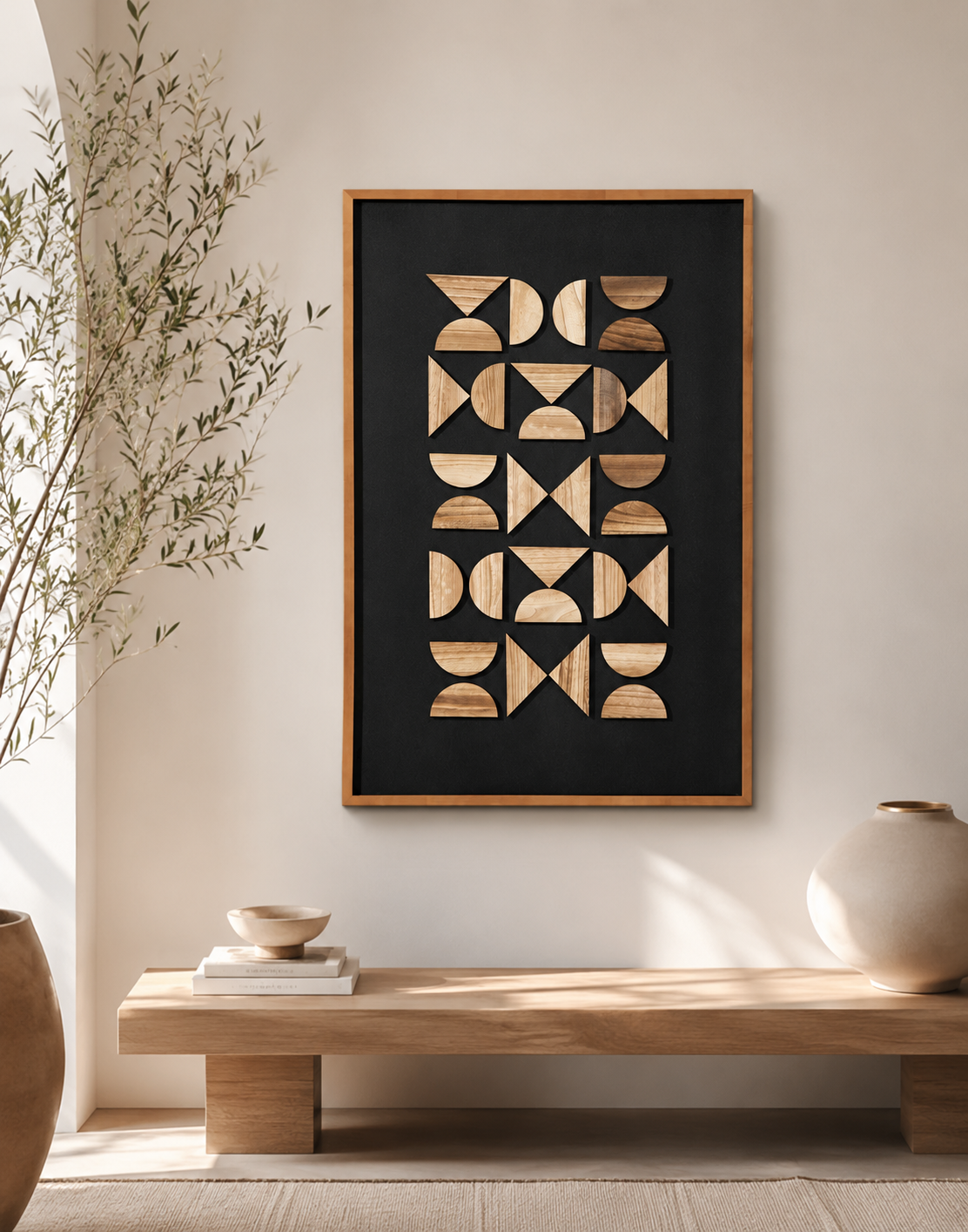 لوحة ديكور بإطار أسود مقاس 120 × 80 سم