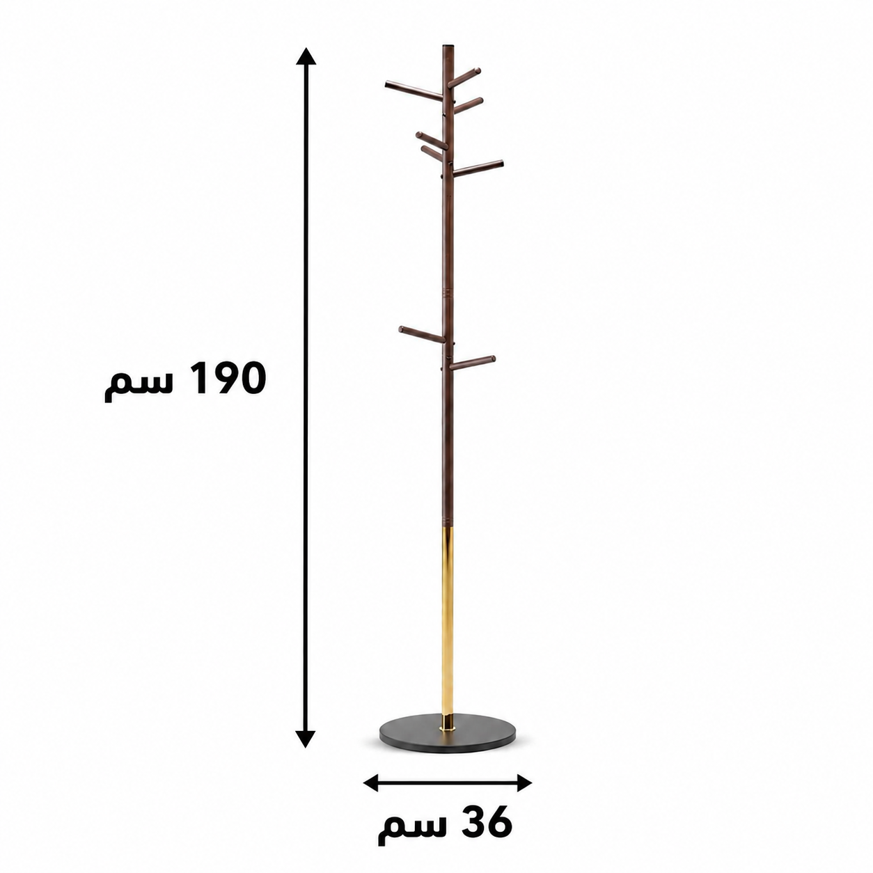 علاقة ملابس باللون كوفى و جولدمقاس 190× 36 سم