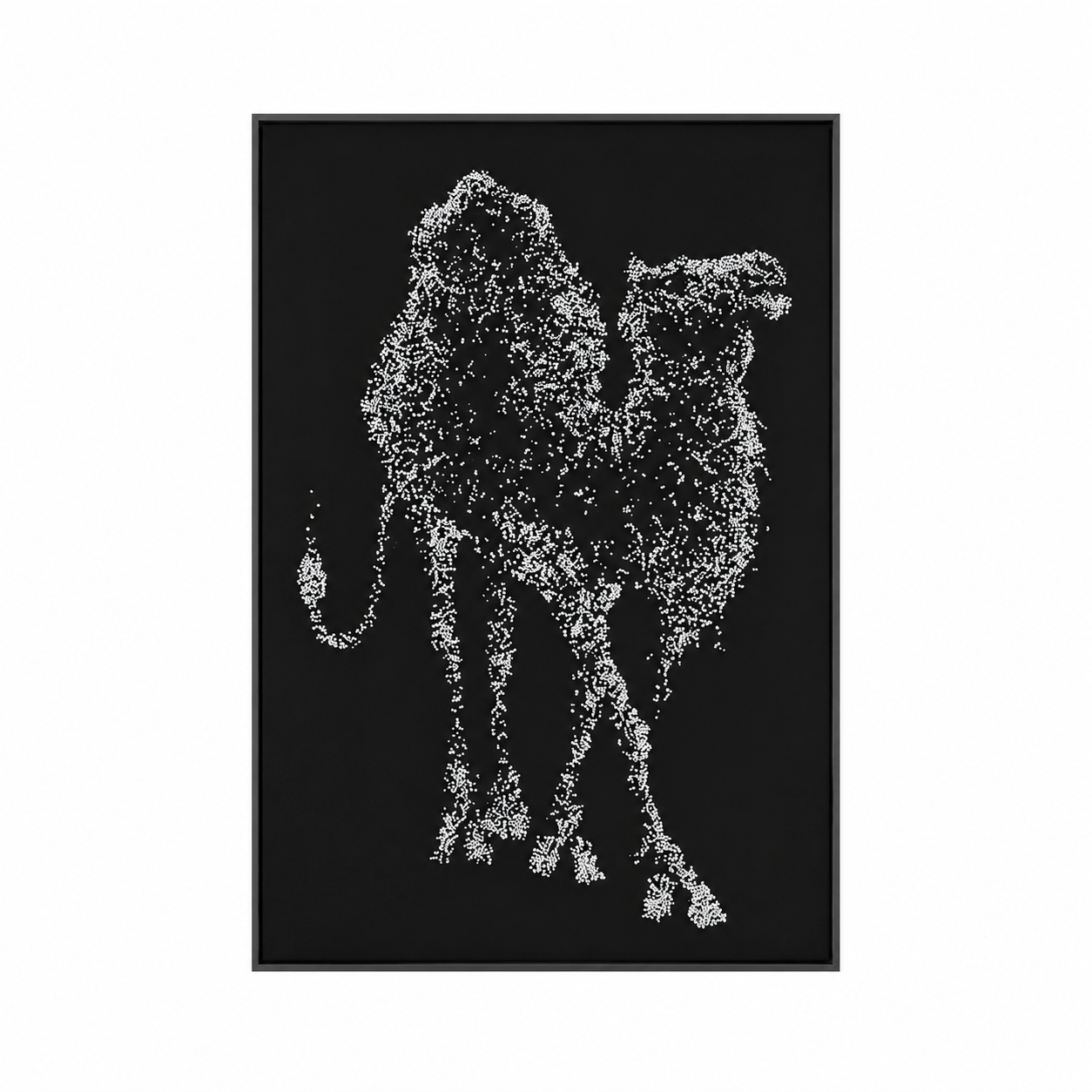 لوحة فنية كبيرة بإطار أسود مقاس 100 × 150 سم