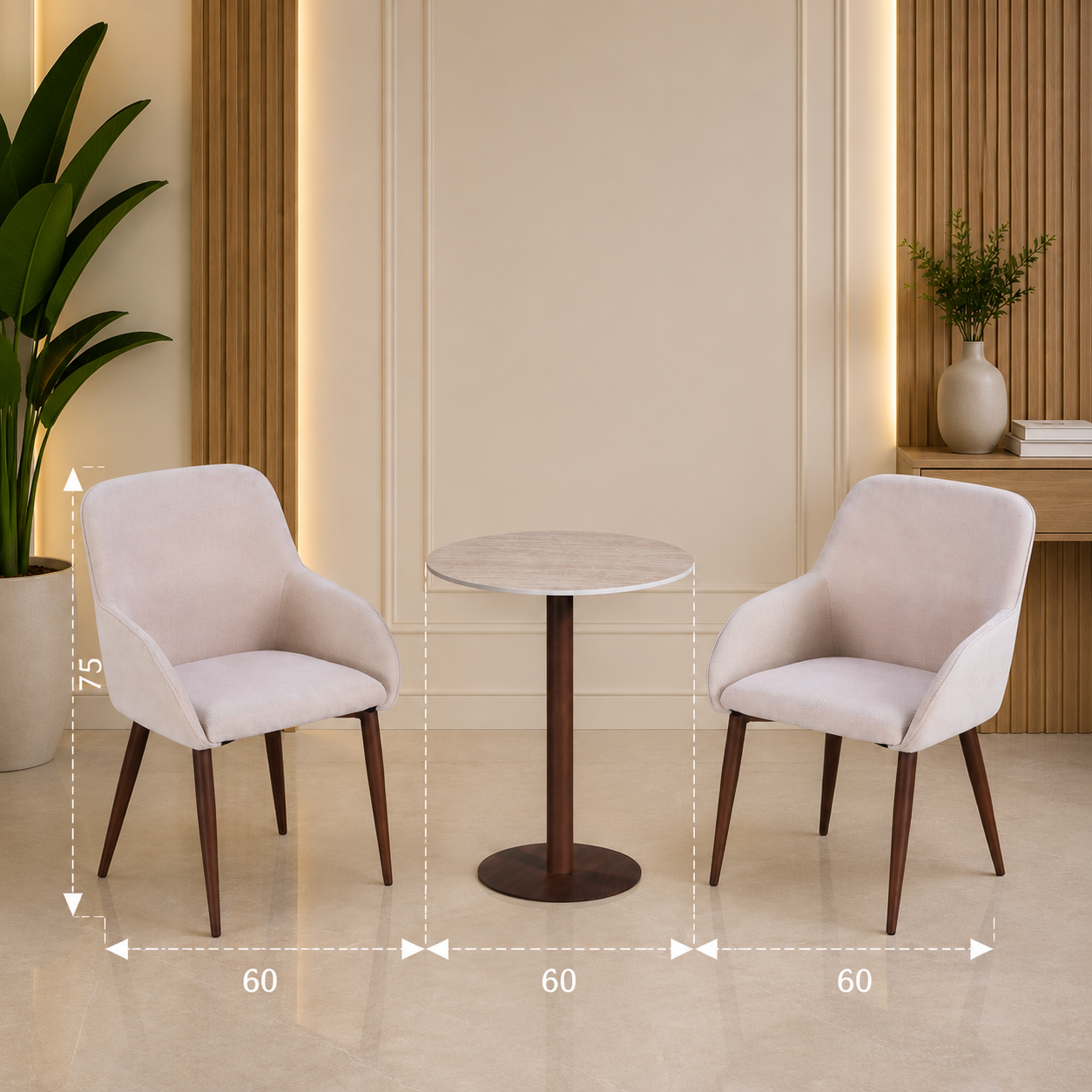 طقم طاولة مع كرسيين