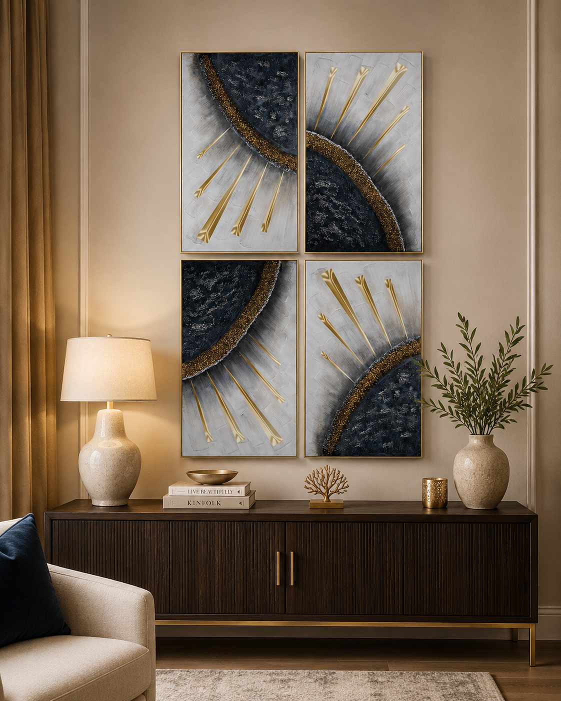 لوحة فنية للحائط مقاس 80 × 140 سم