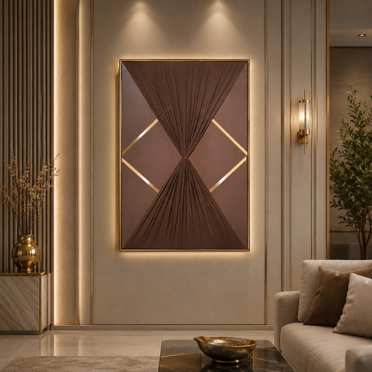 لوحة فنية مودرن مقاس 120 × 80 سم