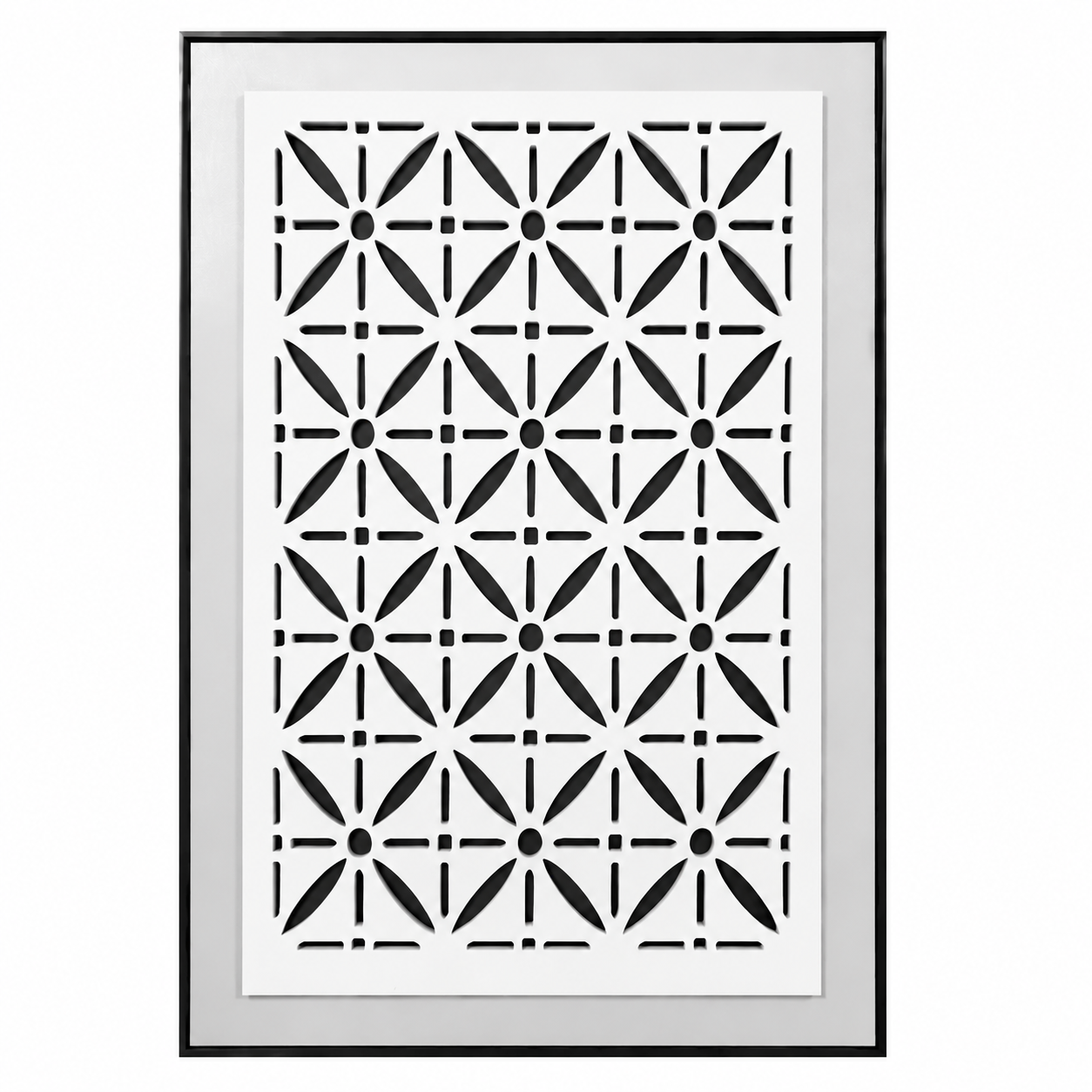 لوحة ديكور بإطار أسود مقاس 120 × 80 سم