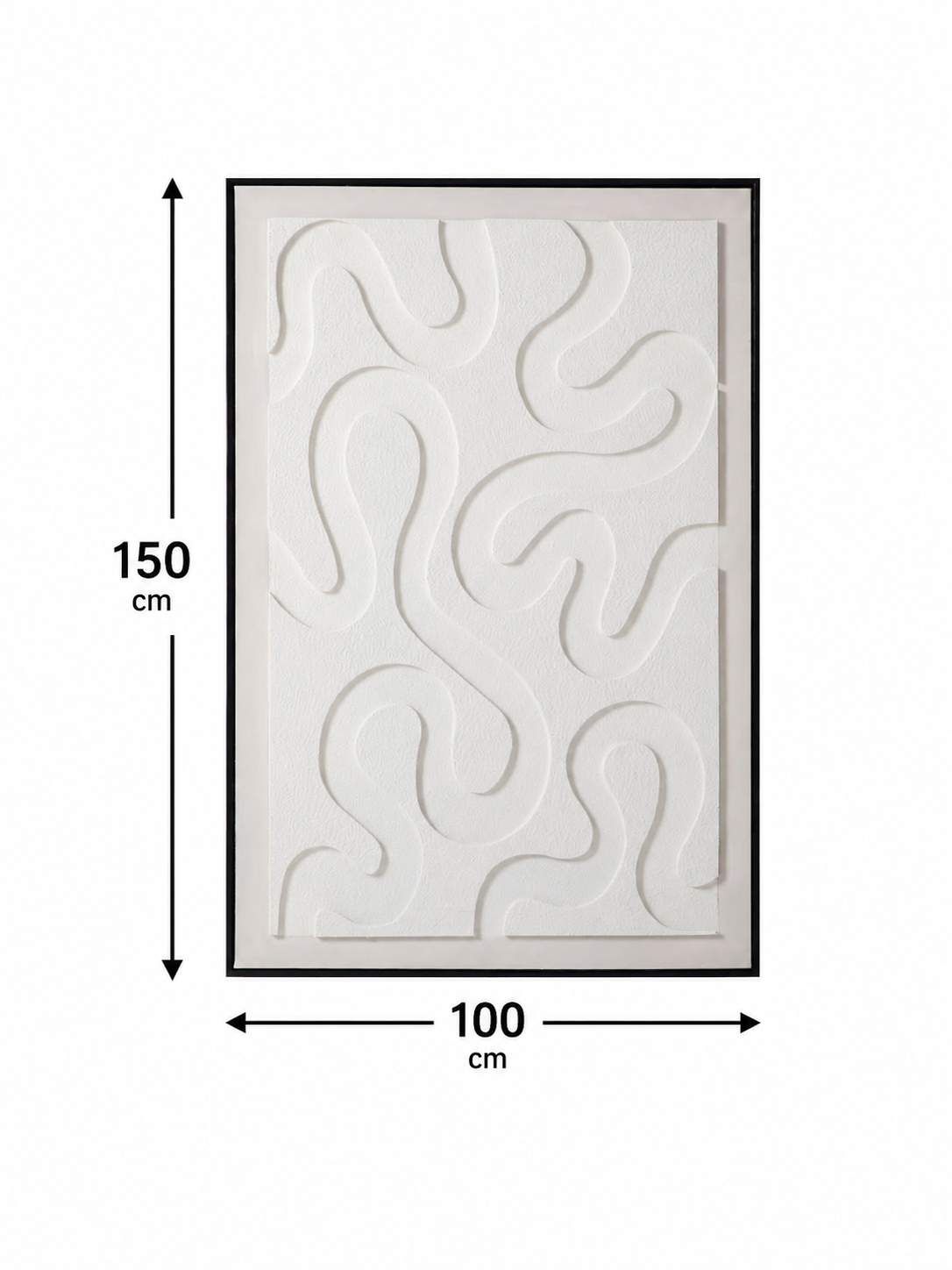 لوحة ديكور بإطار أسود مقاس 100 × 150 سم
