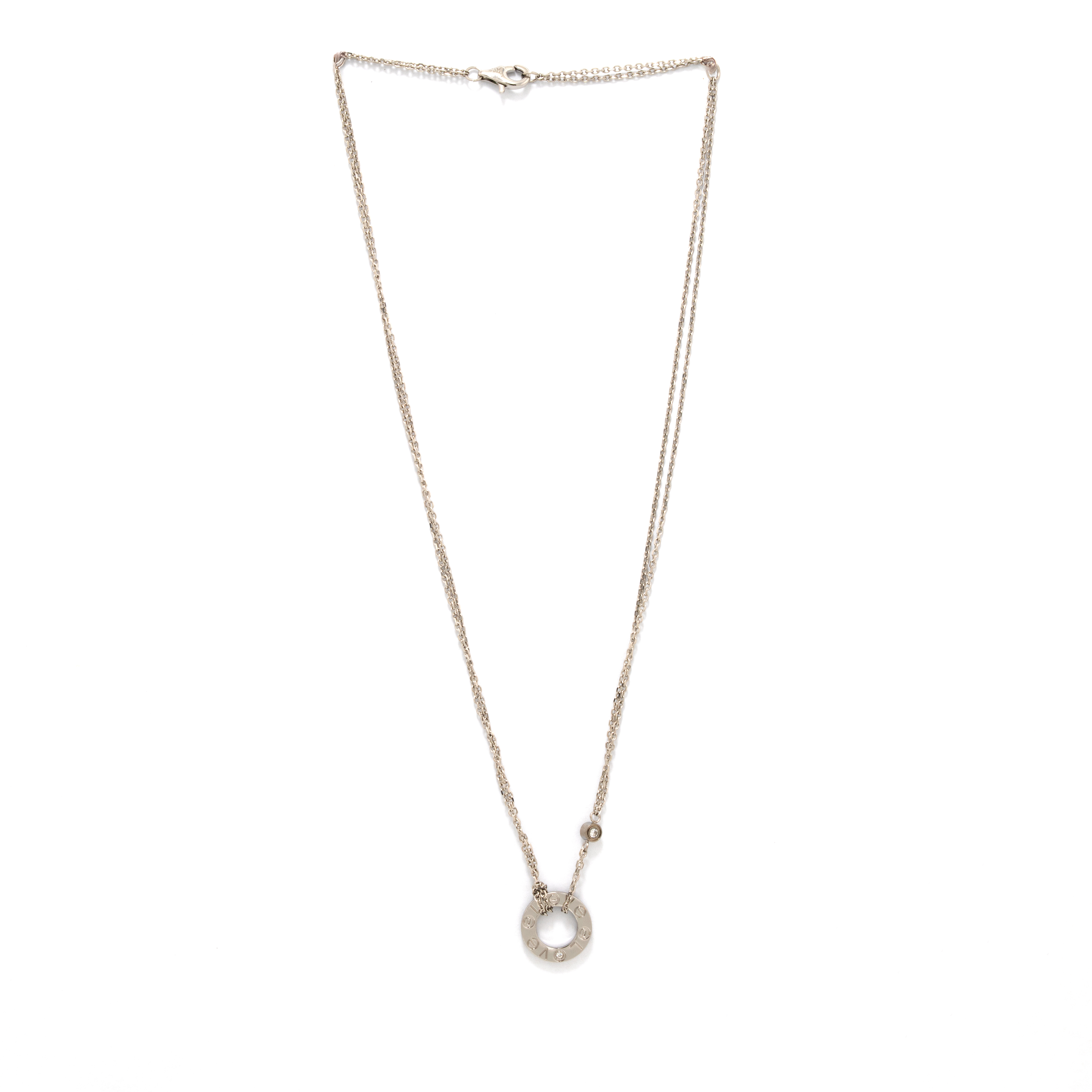 عقد لونا هالو بطبقتين – الفضي