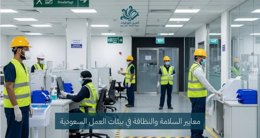 معايير السلامة والنظافة في بيئات العمل السعودية - اصيل للورقيات