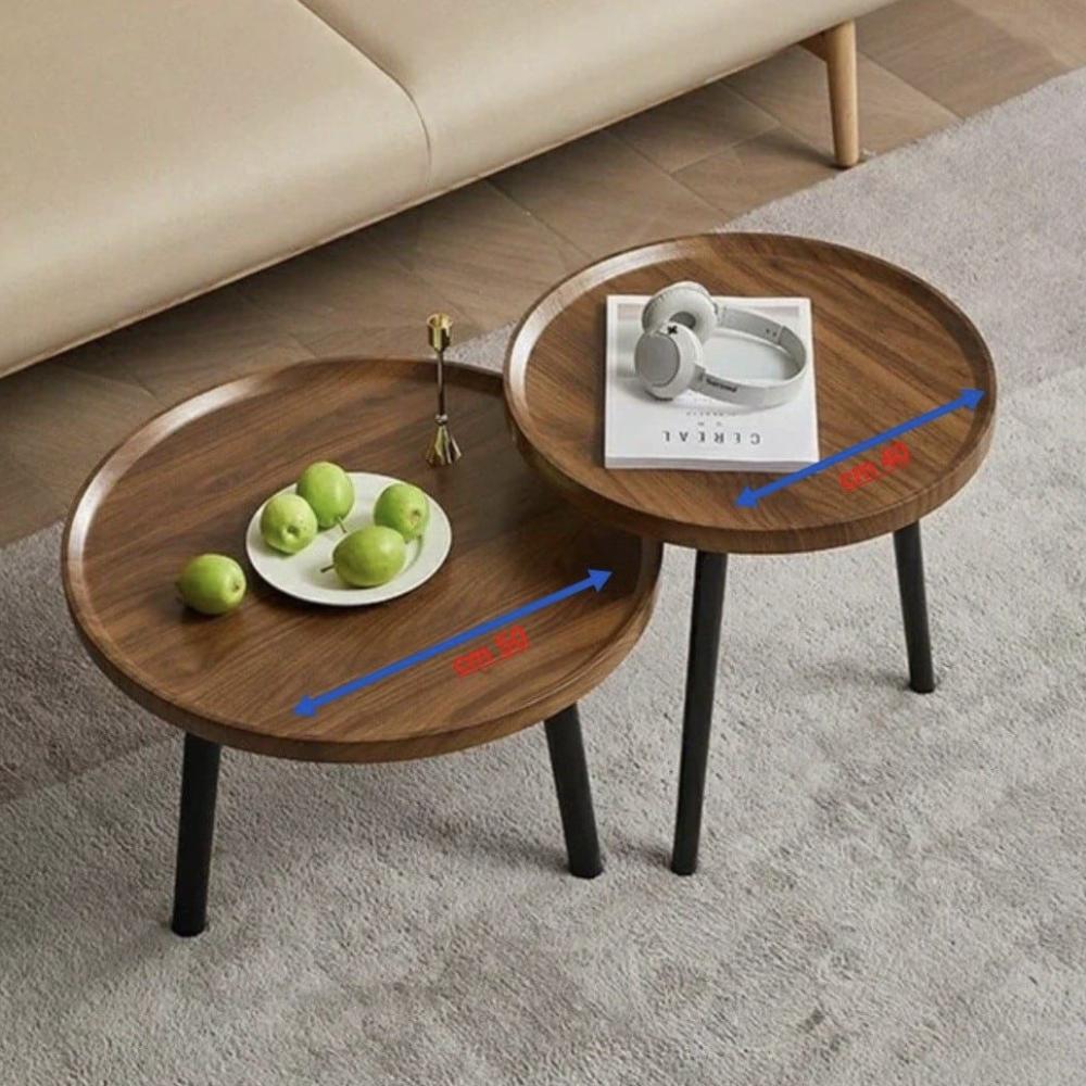 طقم طاولات خدمة خشب بني قطعتين AW16320-1