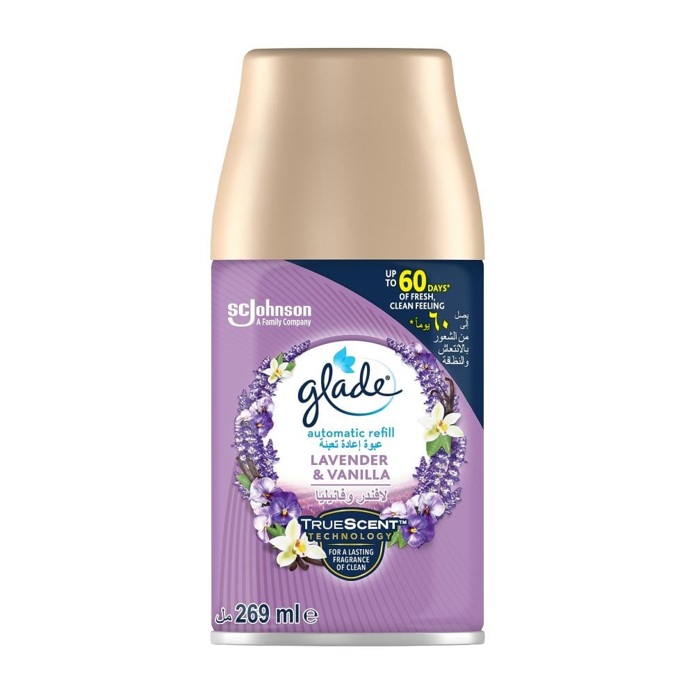عبوة إعادة تعبئة لجهاز البخاخ برائحة اللافندر وفانيليا 269 مل glade