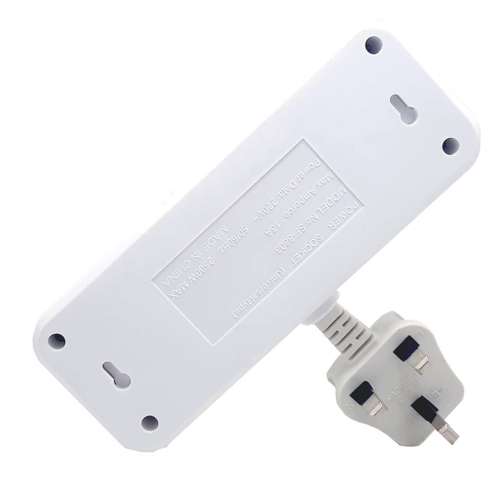 توصيلة كهربائية 3 مقابس 2500 واط SAFETY SF-8803