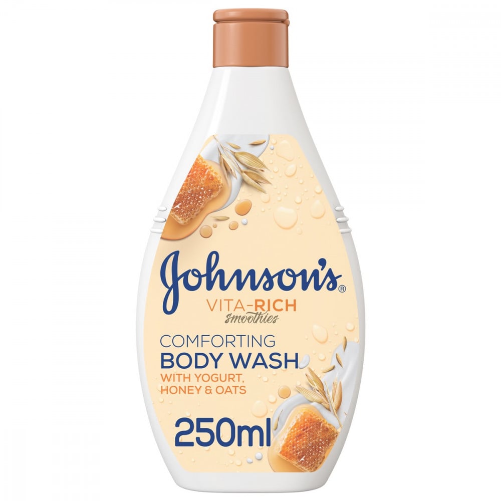 صابون سائل للإستحمام بخلاصة اللبن والعسل والشوفان 250 مل Johnson's
