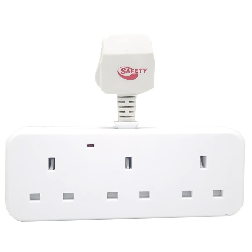 توصيلة كهربائية 3 مقابس 2500 واط SAFETY SF-8803