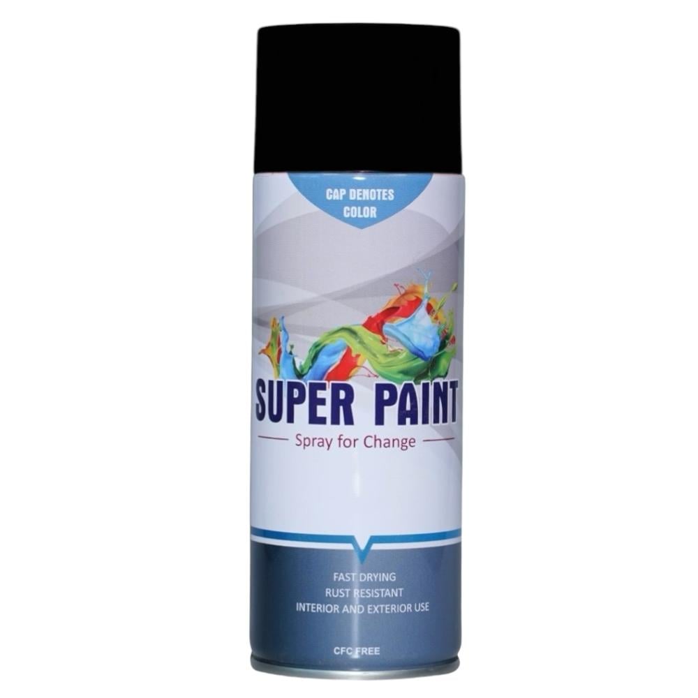 بخاخ طلاء أسود 400 مل SUPER PAINT