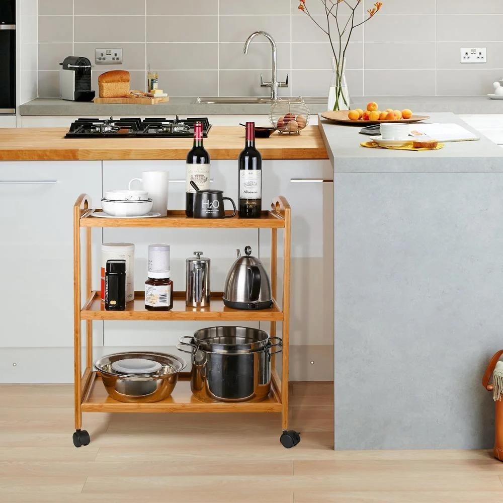 عربة تقديم بعجلات 3 طبقات AW15181-1