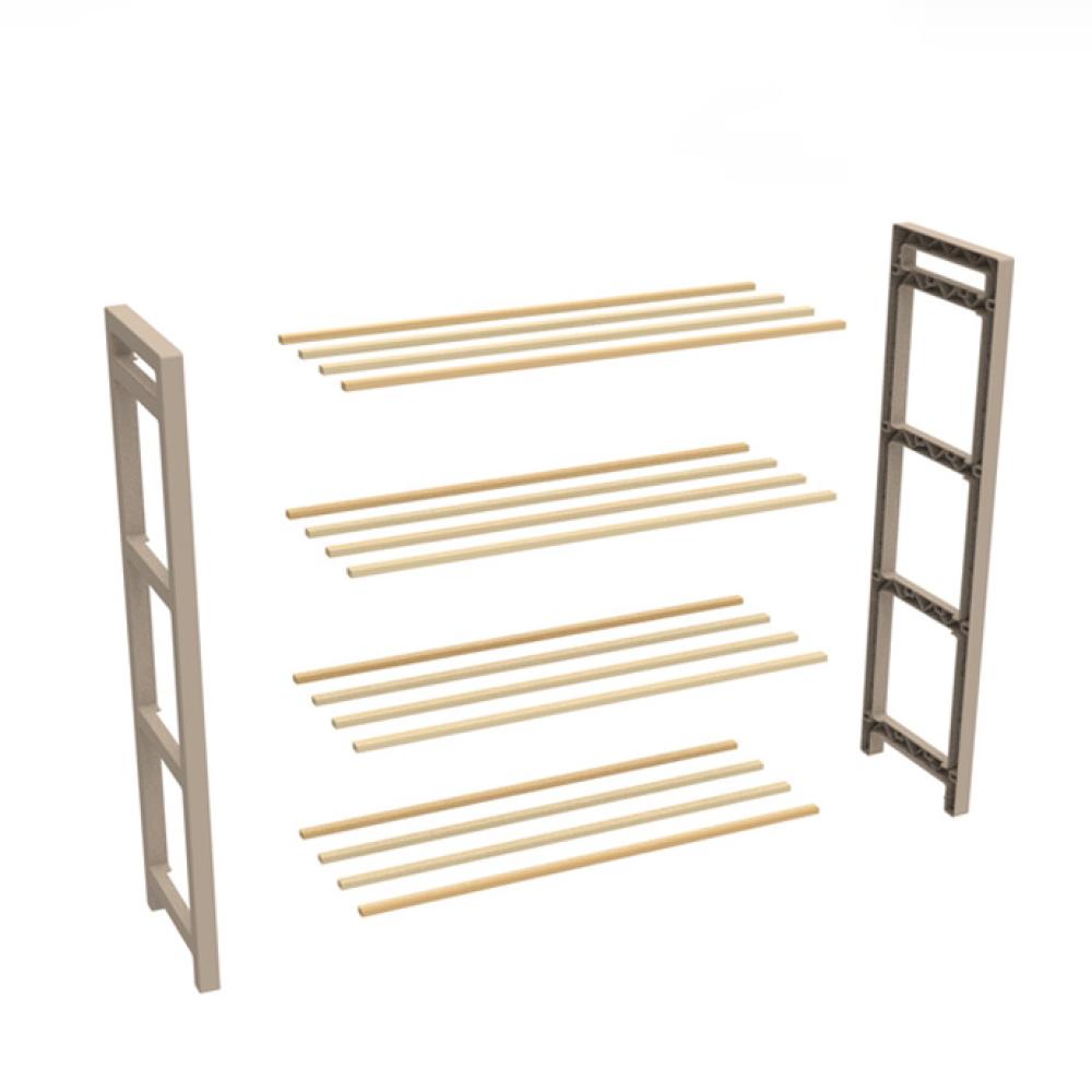 جزامة أحذية خشبي 4 أدوار fix wood FIX-2041-2